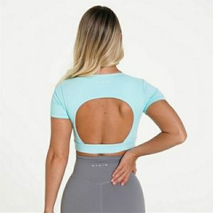 NVGTN Aqua Open Back Tee